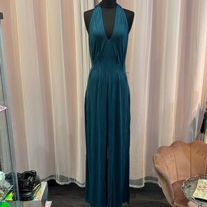 Teal Halter Jumpsuit